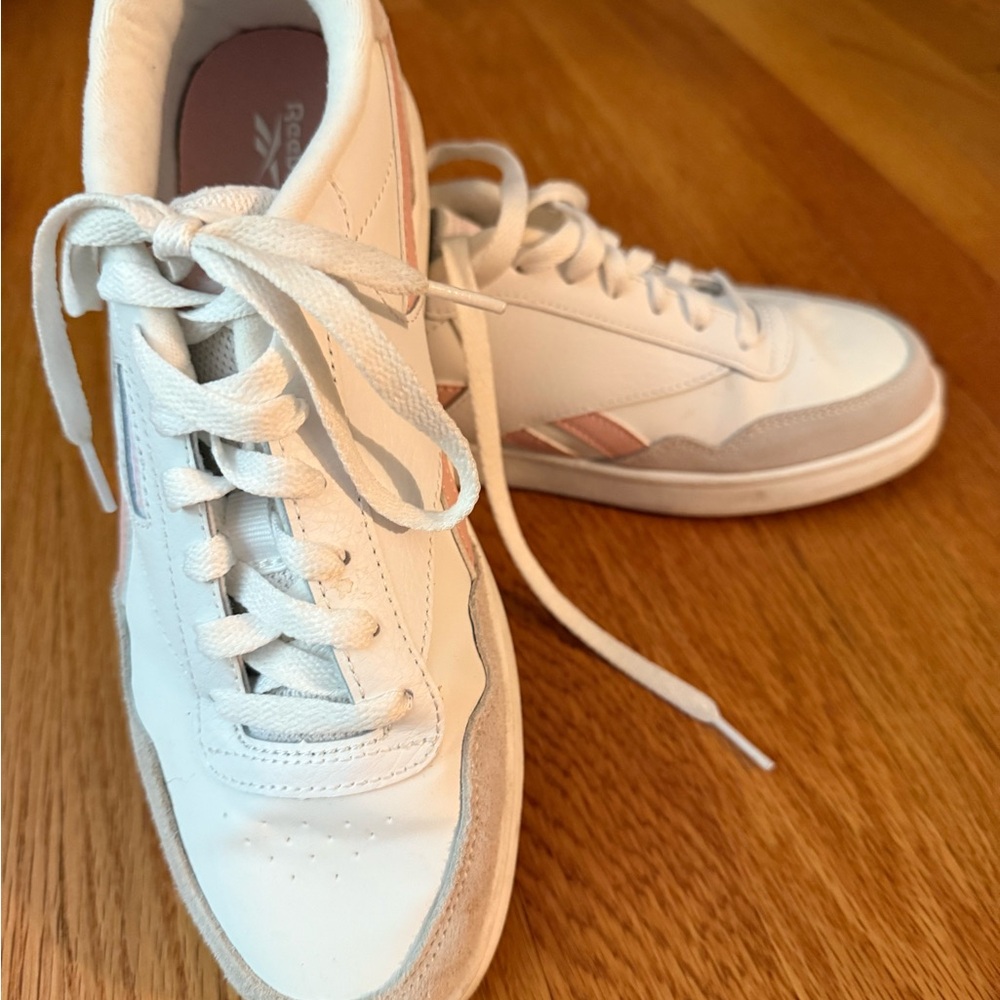 Reebok Women's White and Pink Sneakers